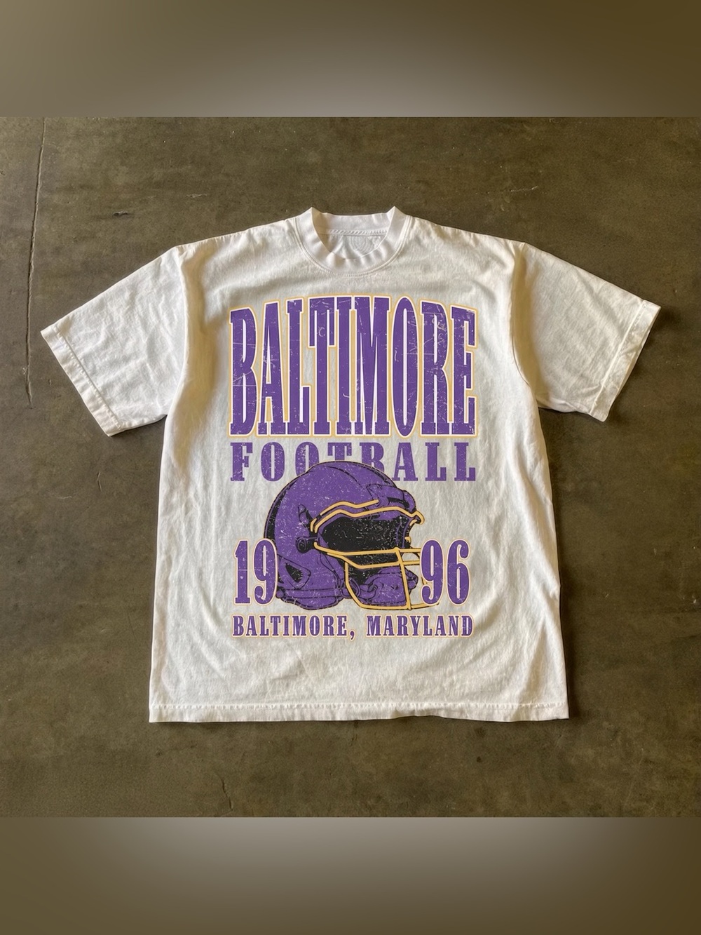 Baltimore Football Vintage Style Comfort Color T-Shirt, Retro Football T-Shirt